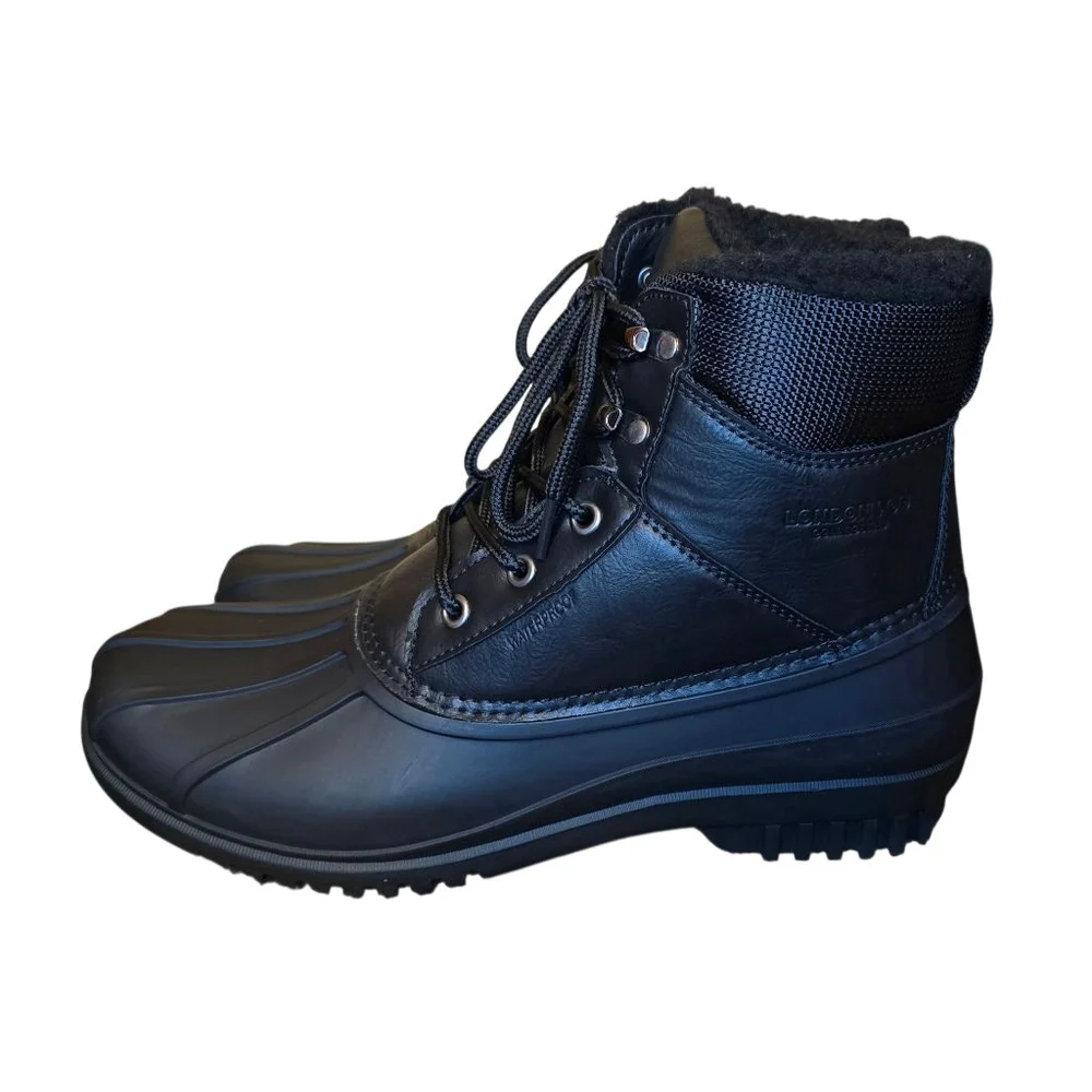 NWT Men's London Fog Black Aspen Duck Boots 10M Outdoors Fishing Hunting